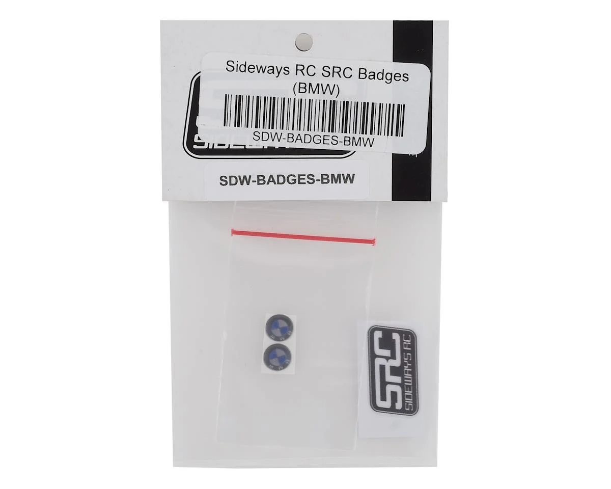 SDW-BADGES-BMW Sideways RC BMW Badges (2) (Miniature Scale Accessory)