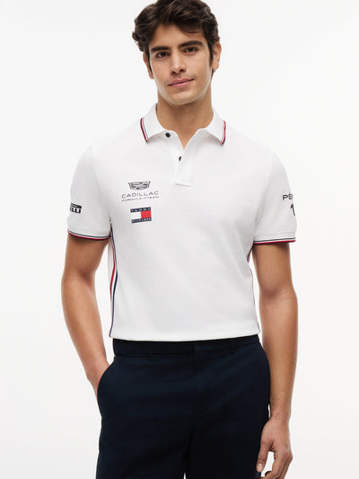 MN00109 Cadillac F1 Racing 2026 Sergio "Checo" Perez Team Polo Shirt - White