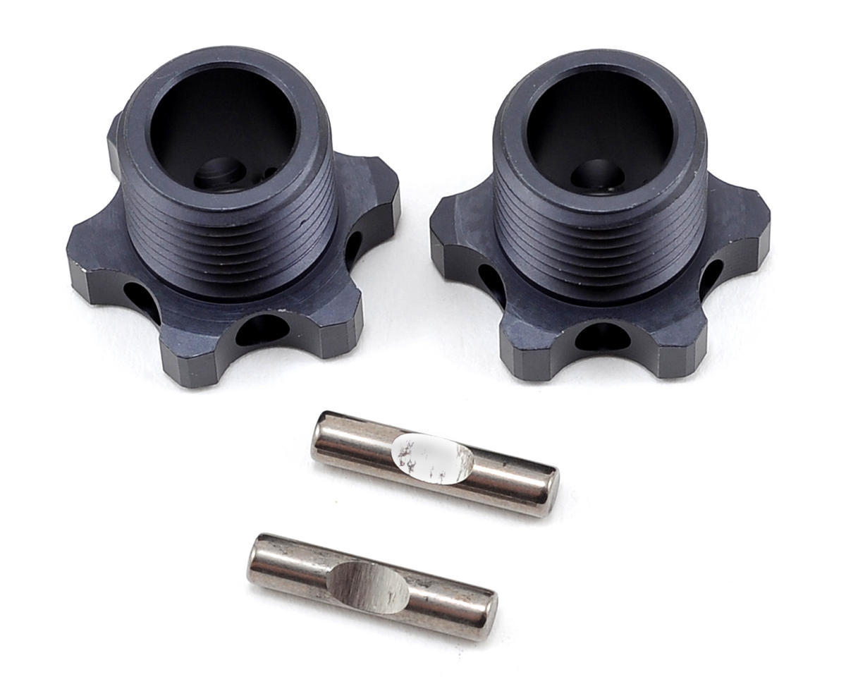 TKR5071X Aluminum Lightened Wheel Hub Set w/Pins (Gun Metal) (2)