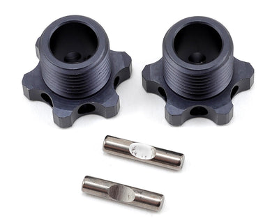 TKR5071X Aluminum Lightened Wheel Hub Set w/Pins (Gun Metal) (2)