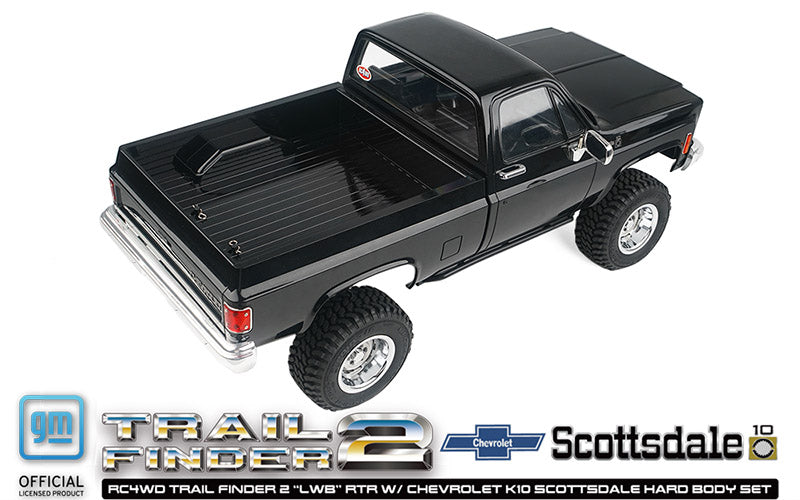 Z-RTR0067 RC4WD Trail Finder 2 "LWB" RTR W/ Chevrolet K10 Scottsdale Hard Body Set (Black)