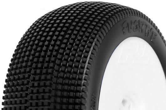 PRO9052033 Fugitive Pre-Mounted 1/8 Buggy Tires (2) (White)