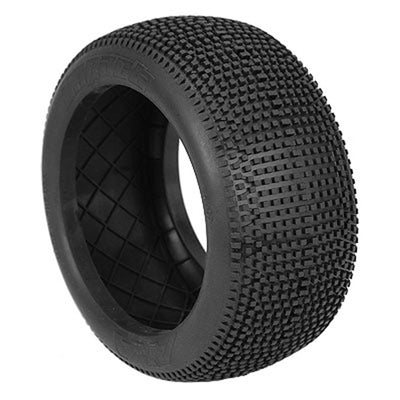 AKA14117XR 1/8 EVO Impact Soft Long Wear Tires, Red Inserts (2): Truggy