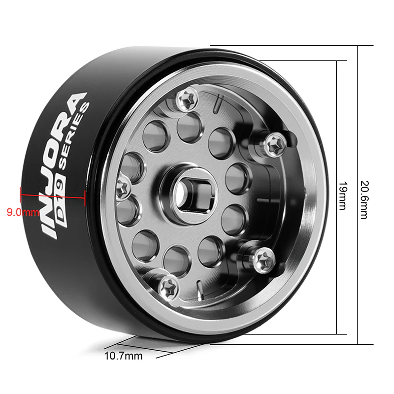 W7008TI-19 INJORA 0.7" D19 Aluminum Wheels for 1/30 SCX30