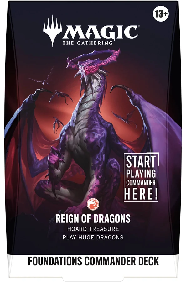 MTGD5935 Magic The Gathering Foundations Commander Deck - REIGN OF DRAGONs
