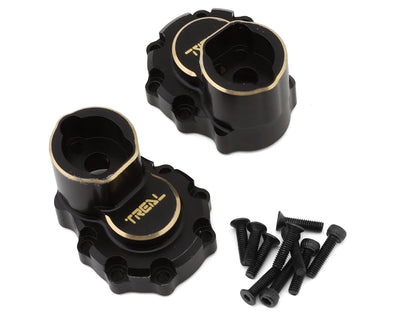 TLHTTRX4-03 Treal Brass Rear Inner Portal Cover Housing and Portal Drive Axle Mounts (2) pcs Blacken for TRX-4/TRX-6