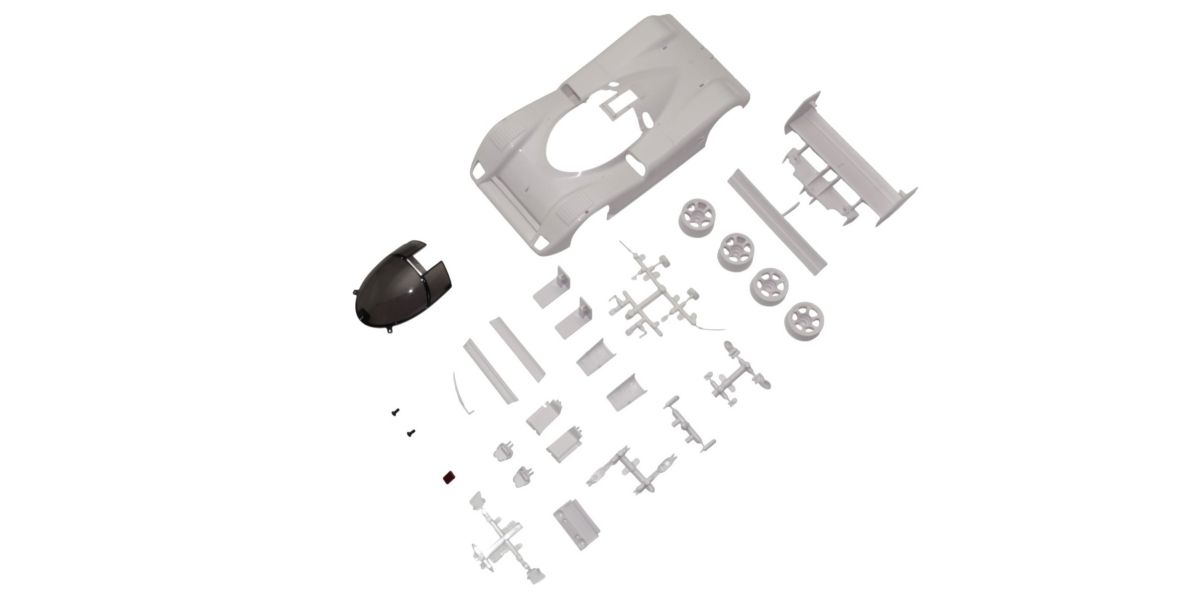 KYOMZN239 Jaguar XJR-14 White Body Set (W/Rims) For RWD