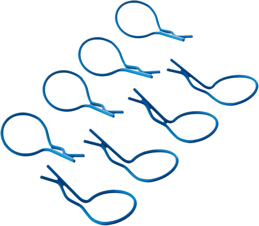 DYN5555 Bent Body Clips, Blue