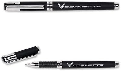 C8 Corvette Earl Gel Black Ink Pen for Writing - Silver/Black