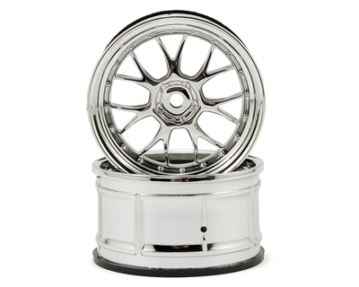 HPI33460 12mm Hex LP32 LM-R Wheels (2) (6mm Offset) (Chrome)