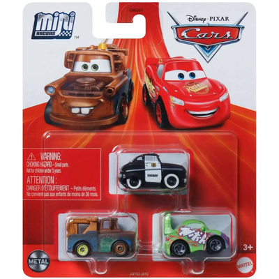 HWGKG01 Cars Mini Racers Mater/Sheriff/Wingo
