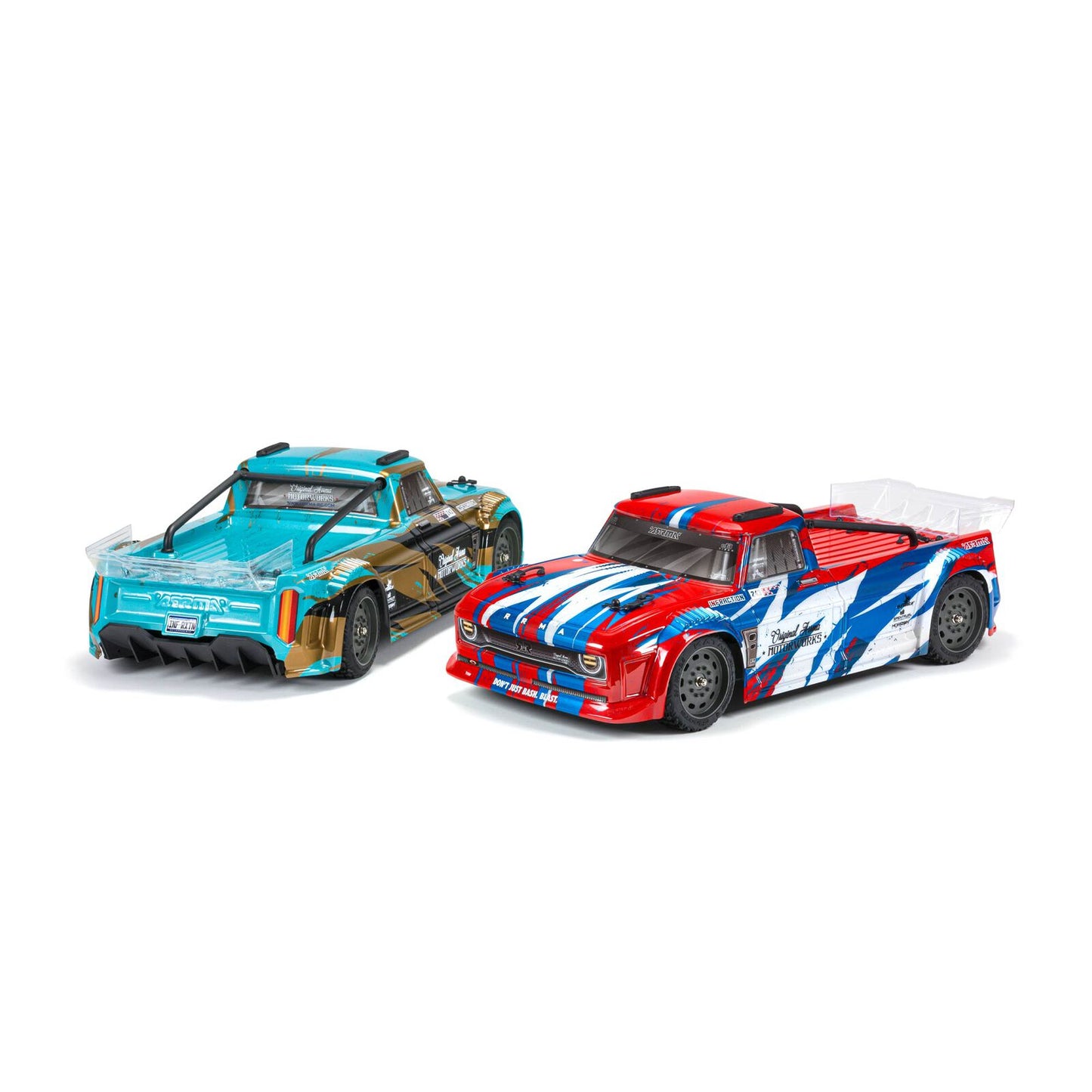 ARA4215V3  1/8 INFRACTION 4WD MEGA Resto-Mod Truck RTR Red/Blue