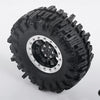 Z-W0195 Raceline Monster 2.2 Aluminum Beadlock Rock Crawler Wheels (4) (Black/Silver)