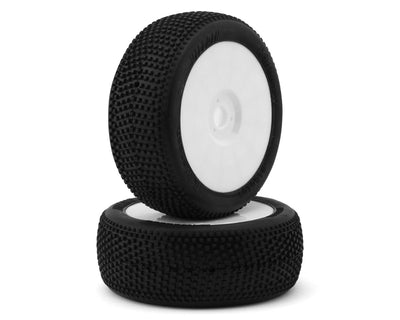RWS180105SSLBW Raw Speed RC Villain 1/8 Buggy Pre-Mounted Tires (White) (2) (Super Soft - Long Wear)