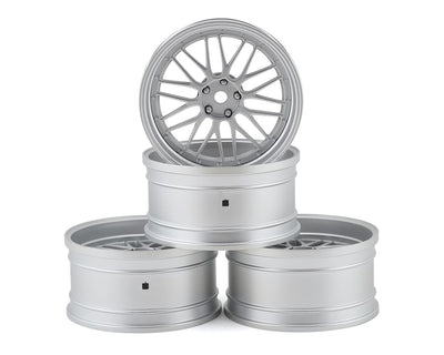 MST832102FS MST LM Wheel Set (Flat Silver) (4) (Offset Changeable) w/12mm Hex