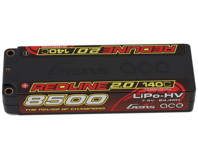 GEA85002S14D5 Redline 2.0 2S LiHV Battery 140C (7.6V/8500mAh) w/5mm Bullets