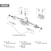 SCX30-25BKFR INJORA +3mm Planet Axles with Brass Steering Knuckles for 1/30 SCX30 - Black