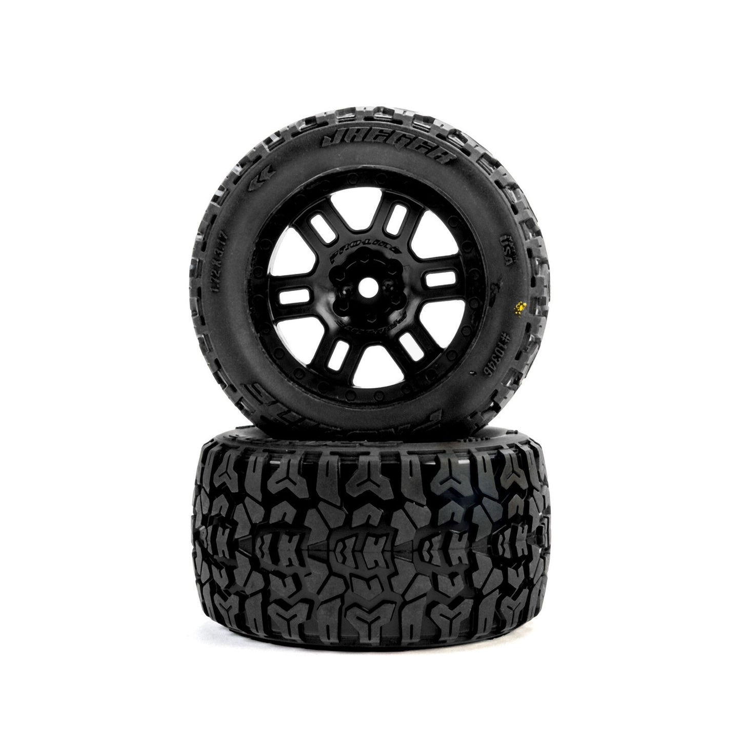 PRO1034610 Jaeger Front/Rear MT Tires MTD 12mm Black Split Six (2): ARRMA MINI KRATON