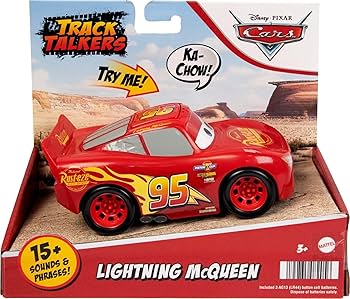 HWHJC58 Disney Pixar Cars Track Talkers Lightning McQueen Talking Toy Car, 5.5 Inch Collectibles