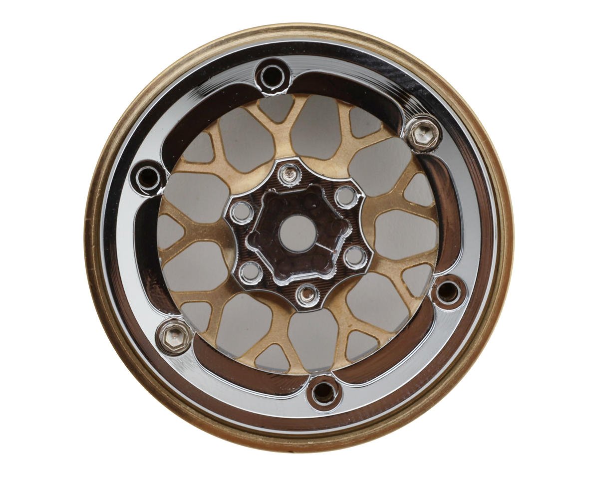YQW-MW1307SR Injora 1.3" ModuWheel Brass & Aluminum Micro Rock Crawler Beadlock Wheels