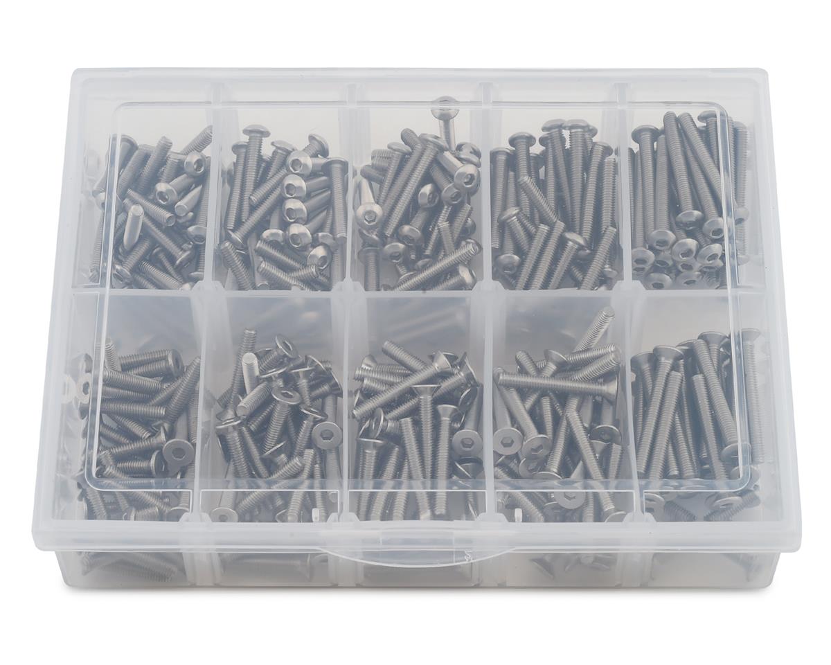 SAMSS-2004 Samix Long Stainless Steel M3 Screw Set w/Plastic Box (300) (Flat Head/Button Head)