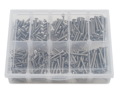 SAMSS-2004 Samix Long Stainless Steel M3 Screw Set w/Plastic Box (300) (Flat Head/Button Head)
