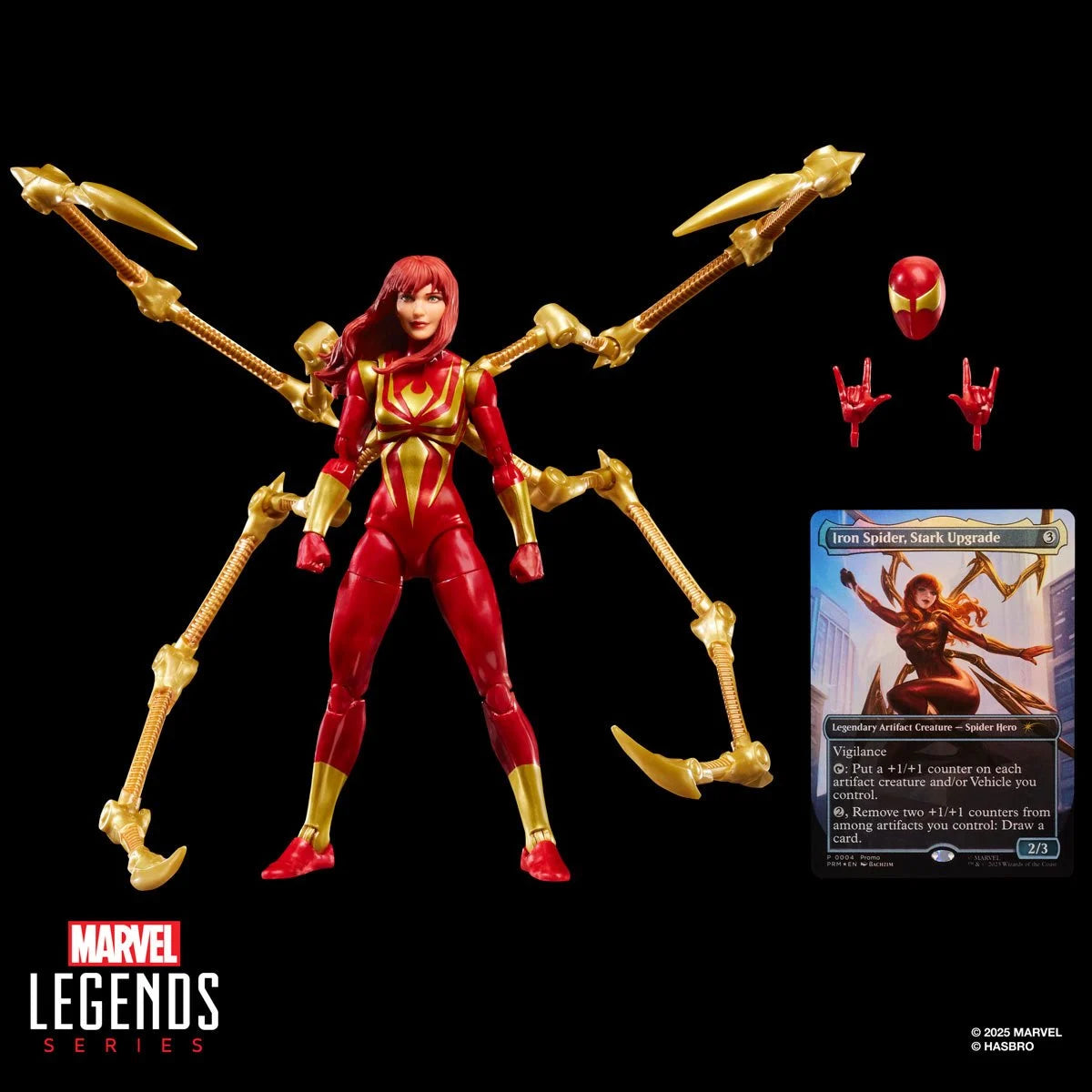 HSG0639 Spider-Man Marvel Legends Magic: The Gathering Mary Jane Watson (Iron Spider) 6-Inch Action Figure and Card