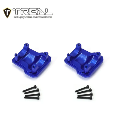 X003KUULLL TREAL Aluminum 7075 Axle Diff Covers (2P) CNC Machined Upgrades for 1/18 TRX4M-Blue