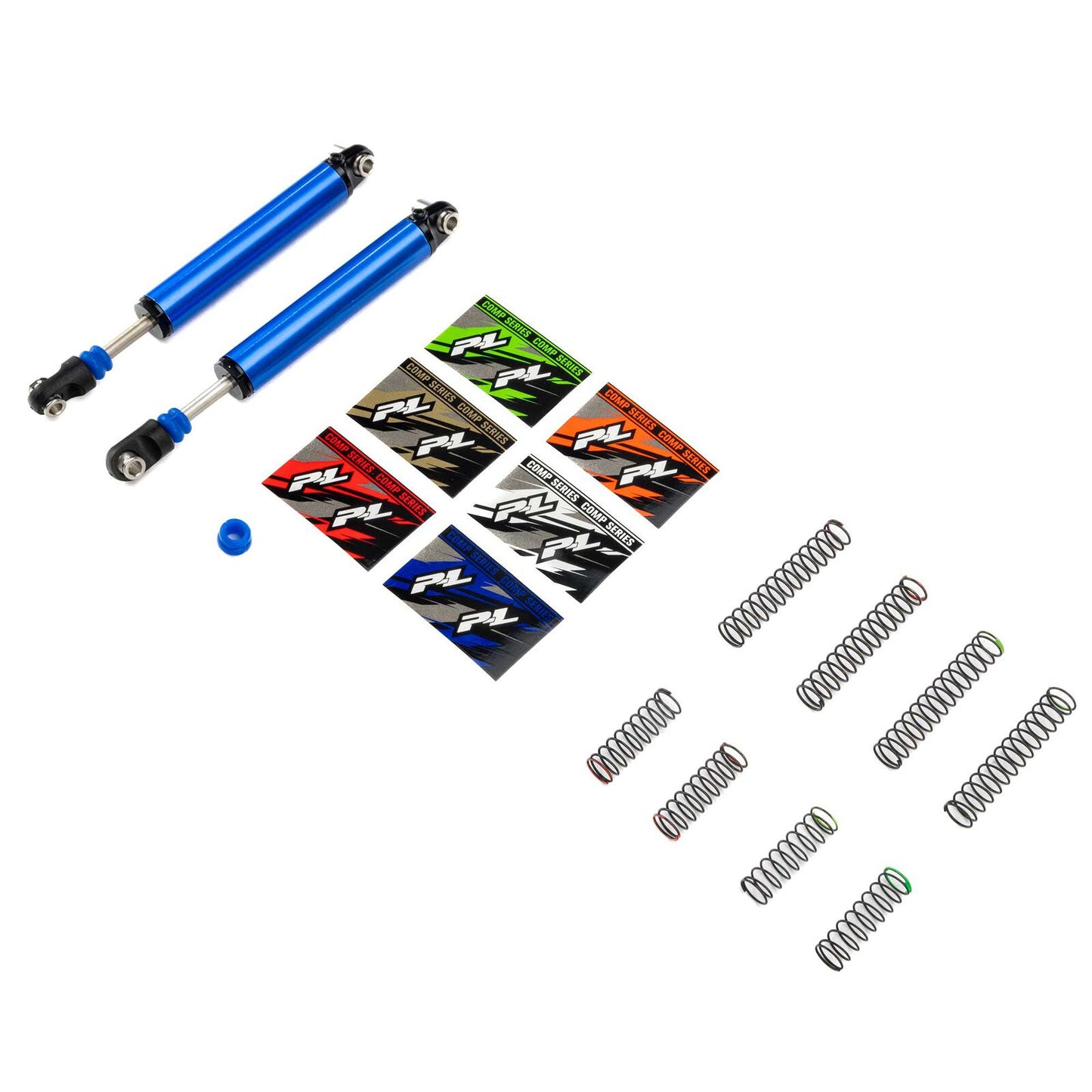 PRO641001 Proline Pro-Comp Front/Rear (97mm) Scaler Shocks Blue For 1/10 Rock Crawlers (2)