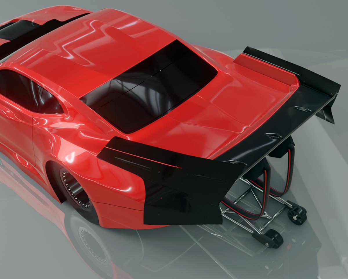 BDDG-ZL21W Bittydesign ZL21 Pro Drag Racing Wing Set (Clear)
