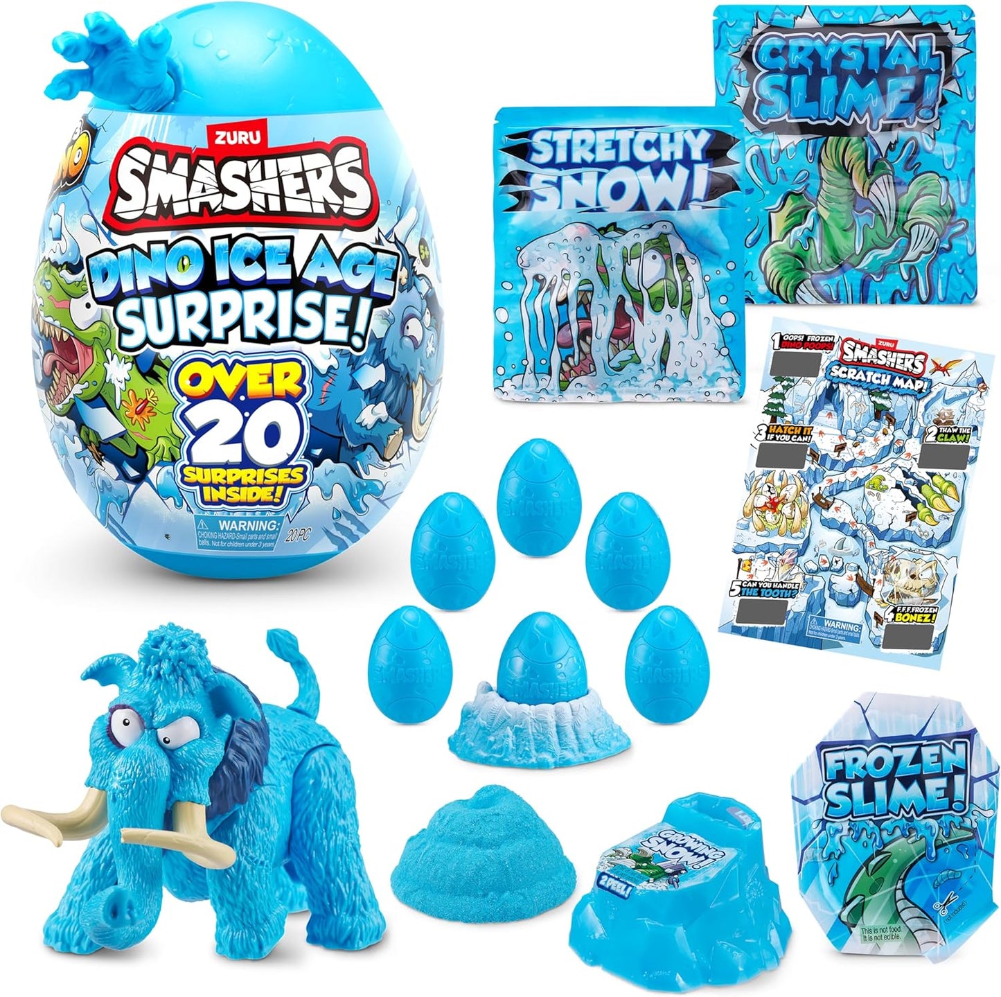 ZURU7455 Zuru Smashers Dino ICe Age Surprise Over 20 Surprises Inside