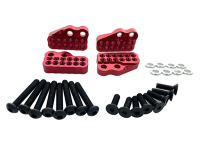 INTC31383RED Alloy Machined Shock Upper Add-On Mounts 1/10 1.9