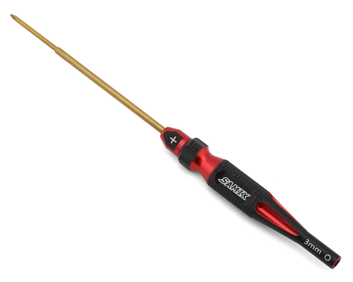 SAMSCX30-SDPH-RD Samix Axial SCX30 2-in-1 Screw & Nut Driver (Red) (Phillips/3mm Nut)