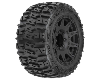 PRO1017510 Trencher LP 3.8" Pre-Mounted Truck Tires (2) (Black) (M2) w/Raid 8x32 Removable Hex Wheels
