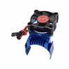 HRMMX3535F01 Hot Racing Aluminum Motor Heat Sink for Traxxas® Mini Maxx®/XRT™ (Blue) w/35mm Fan