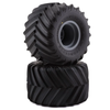 JCO3085-4099 Renegades Pre-Mounted All Terrain Monster Truck Tires (Silver) (2) (Yellow)