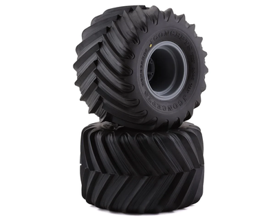 JCO3085-4099 Renegades Pre-Mounted All Terrain Monster Truck Tires (Silver) (2) (Yellow)