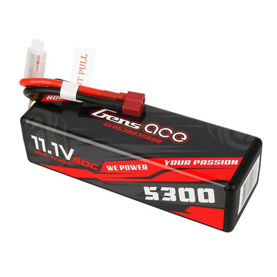 GEA53003S60D Gens Ace 3s LiPo Battery 60C (11.1V/5300mAh) w/T-Style Connector