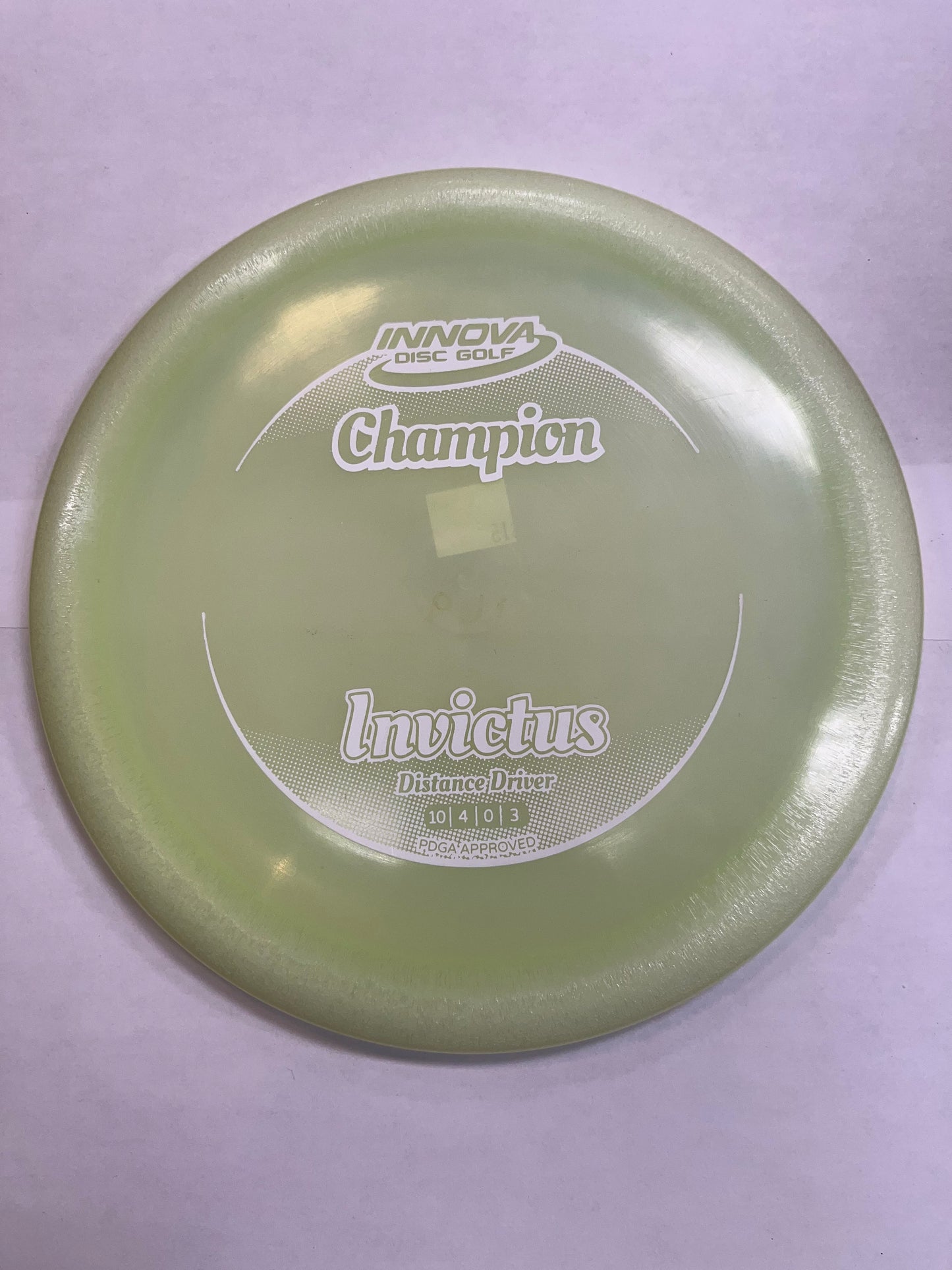 Innova Champion Invictus Distance Driver Clear Pale Green