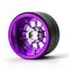 X0032KM5FJ Treal Aluminium 2.2 Beadlock Wheels Rims(2)pcs Fit RC Crawler Mud Truck 2.2 Tires for Ryft Wraith RR10 -Type A-Purple