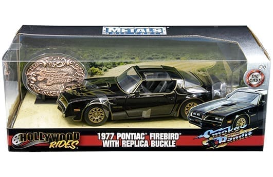 Jada 30998 1:24 1977 Pontiac Firebird with Replica Buckle – Smokey and The Bandit – Hollywood Rides
