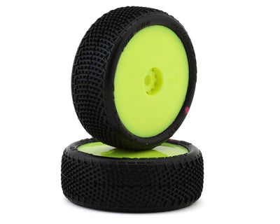JCO4085-2211 Mini-B Fuzz Bite Pre-Mounted Front Tires (Yellow) (2) (Pink)