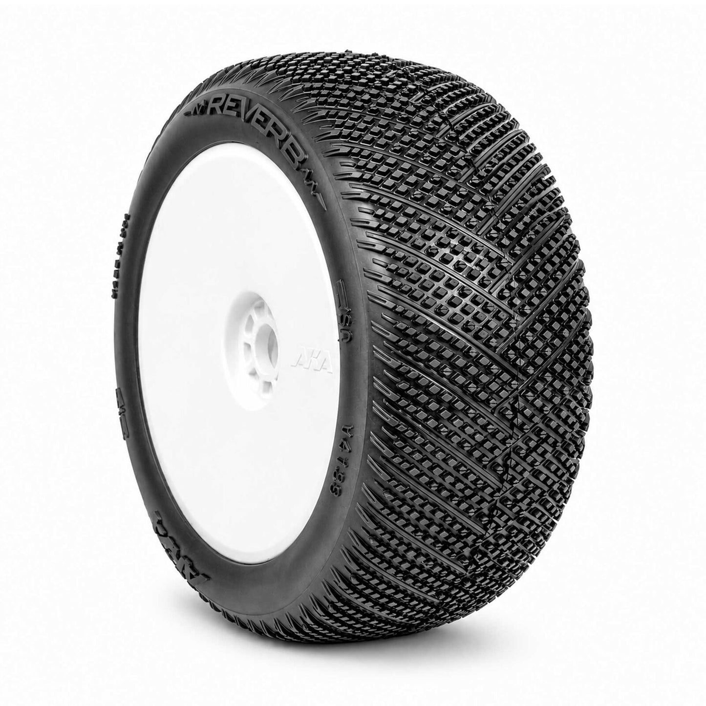 AKA14139XRW AKA PRODUCTS, INC. 1/8 Reverb Soft Long Wear Front/Rear 4.0" Off-Road Truck Tires MTD 17mm, White (2)