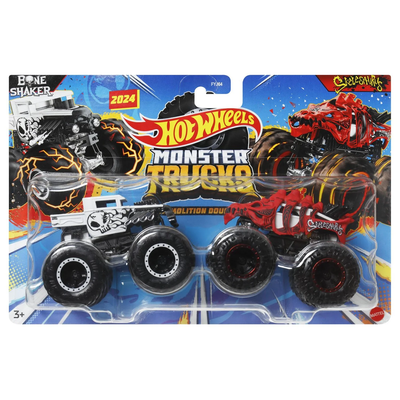 HWHWN53 HotWheels Monster Trucks Bone Shaker Vs Skelesaurus