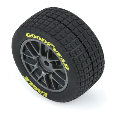 PRO1030310 1/12 Goodyear Eagle Dirt Tire F/R MTD Gray Wheels (4): Losi NASCAR
