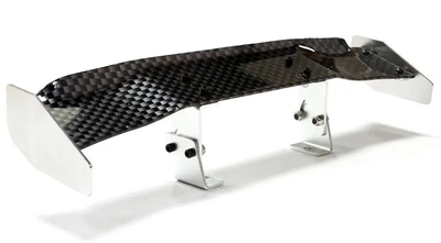 INTC25455SILVER Realistic Alloy Rear Wing 165mm w/ Adj. Mount 1/10