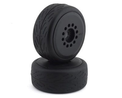 JCO3113-39 Speed Claw Belted Tire Pre-Mounted w/Cheetah Speed-Run Wheel (Black) (2)