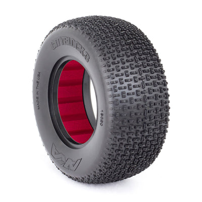 AKA13020QR 1/10 Cityblock 3 Wide SSLW Short Course Tires with Red Insert (2)