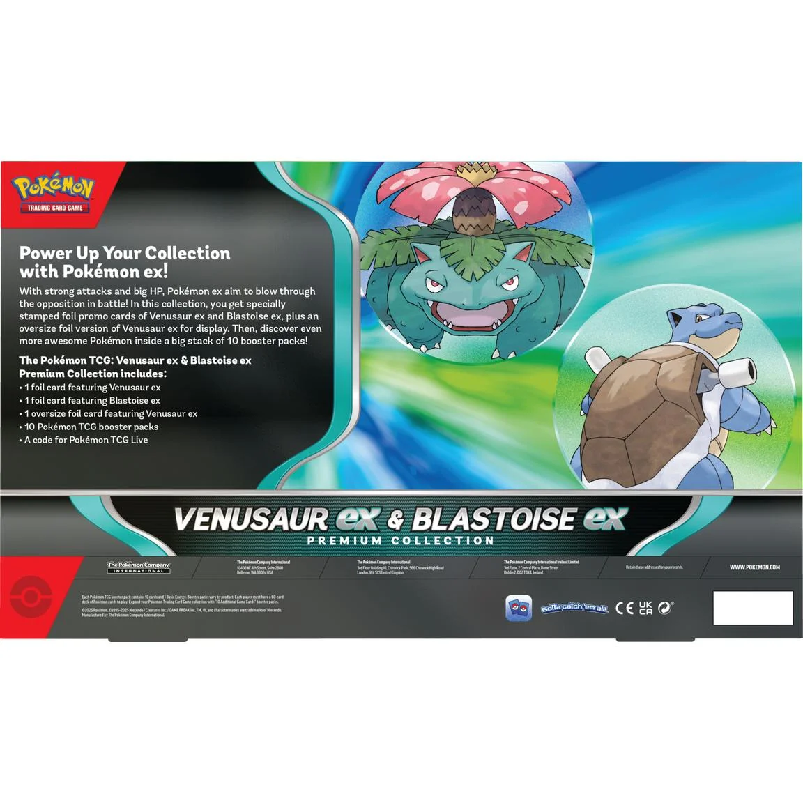 PKU10-10263-101 Pokemon Venusaur & Blastoise Ex Premium Collection