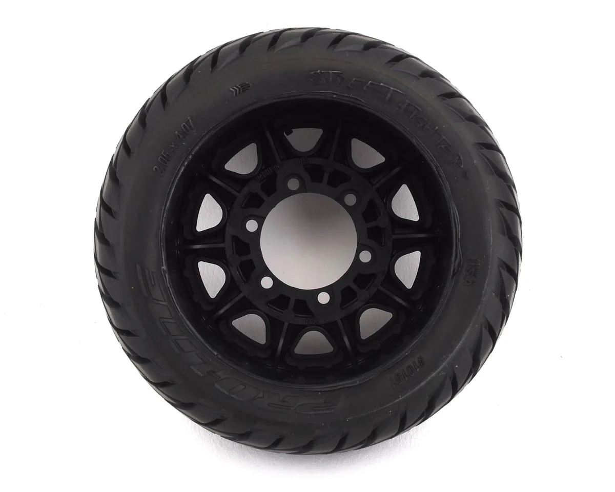 PRO1016110 Street Fighter LP 2.8" Tires w/Raid Rear Wheels (2) (Black) (M2) w/12mm Removable Hex